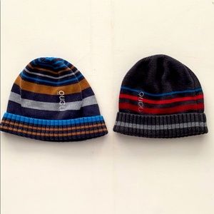 Nano Set of 2 Boy Toddler Knit Hats Cotton